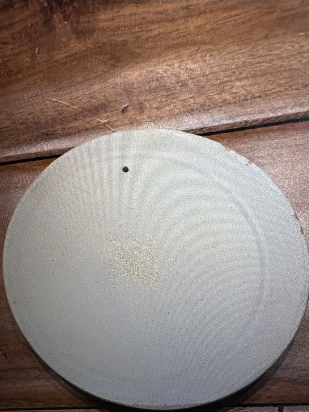 Vintage Blue Moon Pottery Bun Warmer with Etched Shell Design. NWT